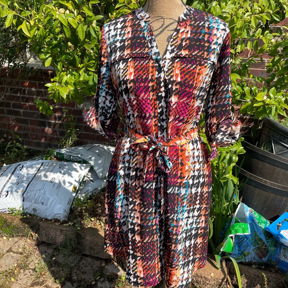 Colorful Shirtdress Medium